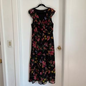 Floral Print Wide Leg Jumpsuit